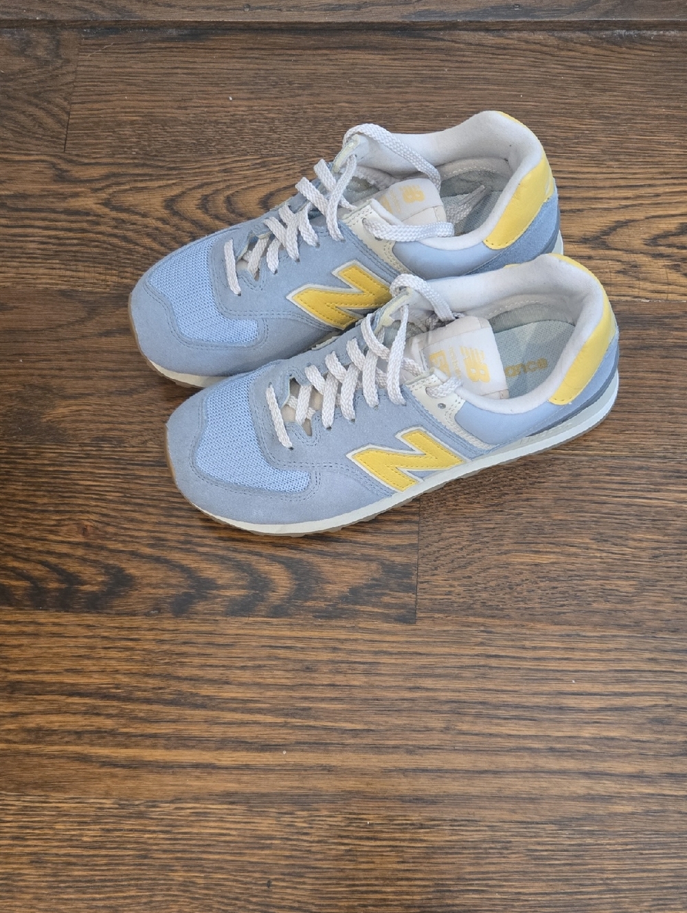 New Balance W574 Light Blue and Yellow Women's Sneakers
